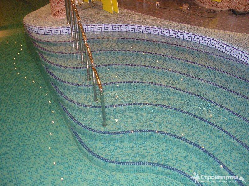 Облицовка бассейна плиткой и мозаикой