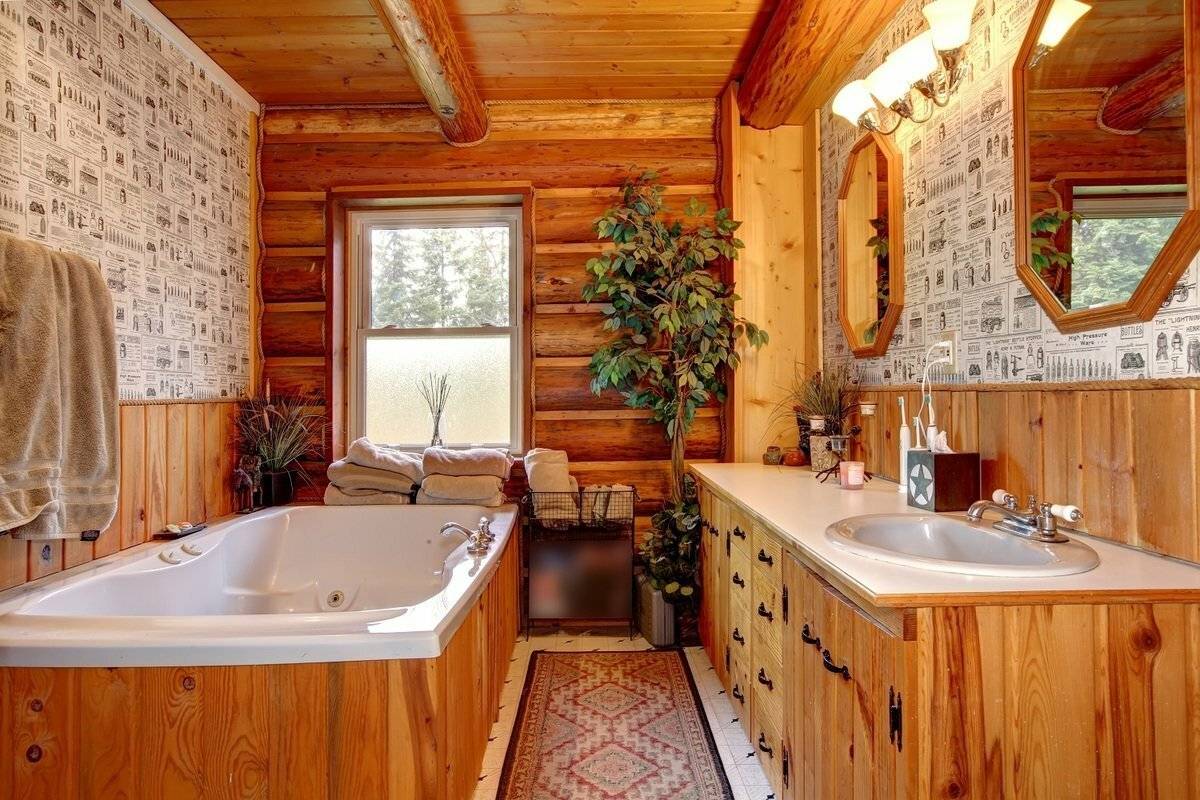 Как делается в деревянном доме ванная комната: технология строительства и варианты отделки