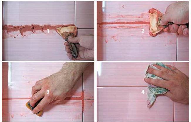 Затирка швов плитки в ванной своими руками: инструменты, как сделать и наносить, как правильно затирать на стене, расшивка, фото, видео