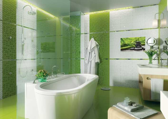Зеленая ванная комната: дизайн в изумрудных тонах - 24 фото