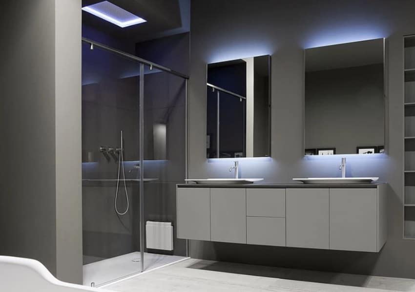 Ванная комната в стиле хай-тек - лучшие новинки современного дизайна (115 фото)