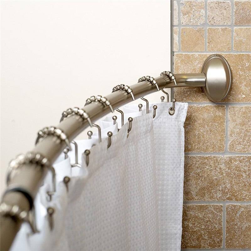 Штанга для шторы в ванную комнату: выбор карниза для шторки