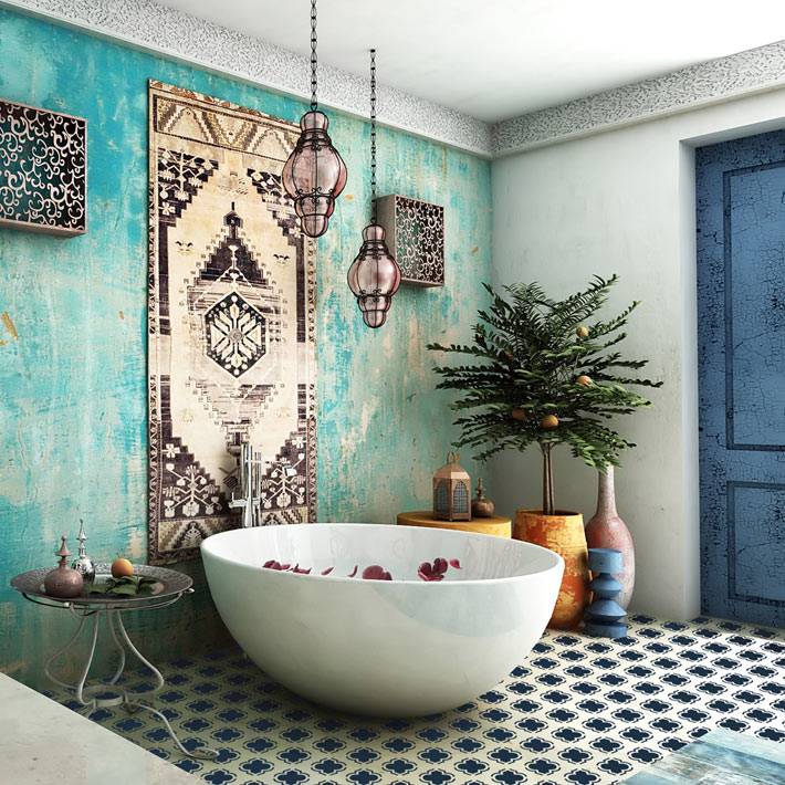 Ванная в марокканском стиле – капля сочной экзотики в серых буднях
