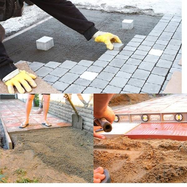 Укладка тротуарной плитки на песок своими руками: технология
