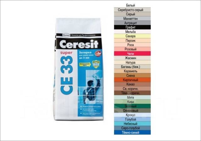 Палитра цветов затирки церезит (ceresit): как выбрать, советы