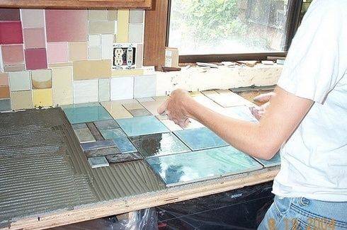 Столешница из мозаики: выбор материала и особенности создания своими руками. как сделать столешницу на кухне из мозаики декорирование стола мозаикой своими руками