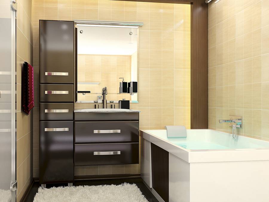 Тумба в ванную комнату: фото модных интерьерных решений с использованием тумб разных видов