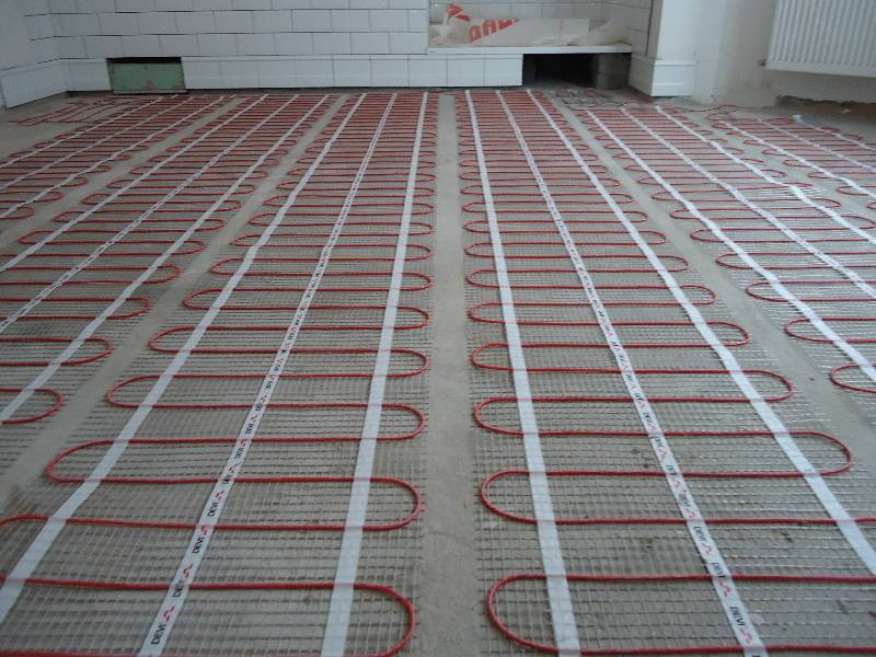 Электрический теплый пол под плитку - монтаж и укладка по шагам