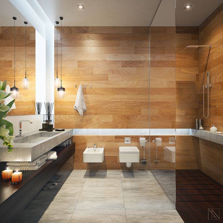 Дизайн ванной комнаты под дерево – создание дизайна под дерево (+фото)