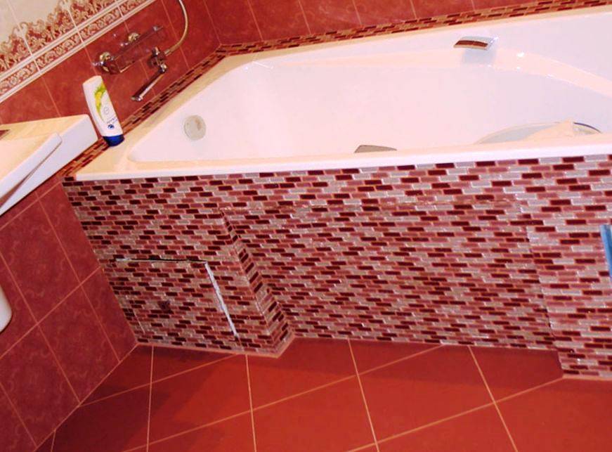 Как производится установка ванны в ванной комнате обложенной плиткой