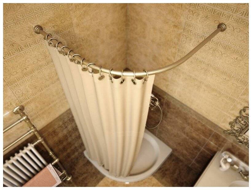 Карниз для шторы в ванную: установка углового и обычного вариантов