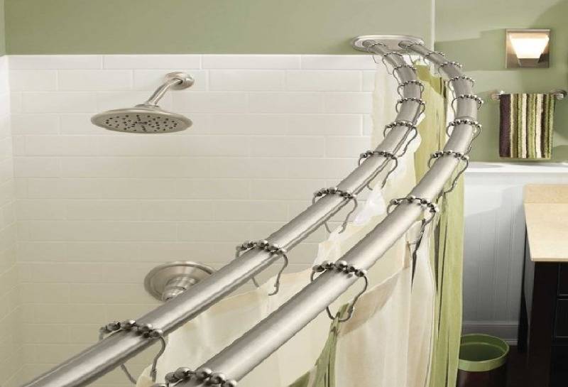 Карниз для ванной: г-образный, угловой, телескопический, гибкий, как выбрать и установить своими руками