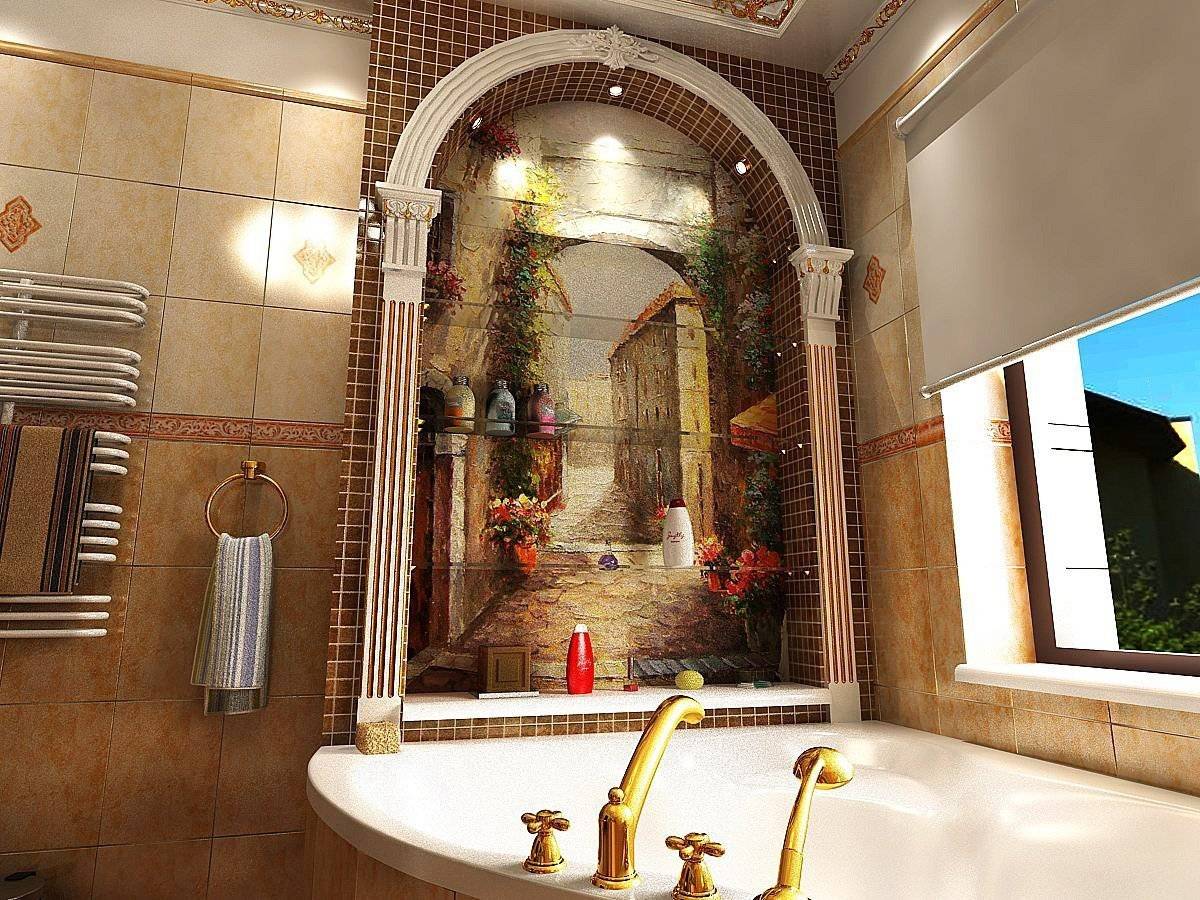 Ванная комната в греческом стиле: фото идеи дизайна интерьера