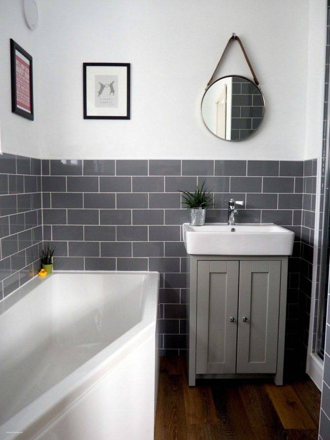 Керамическая плитка кабанчик в интерьере ванной комнаты, фото дизайна