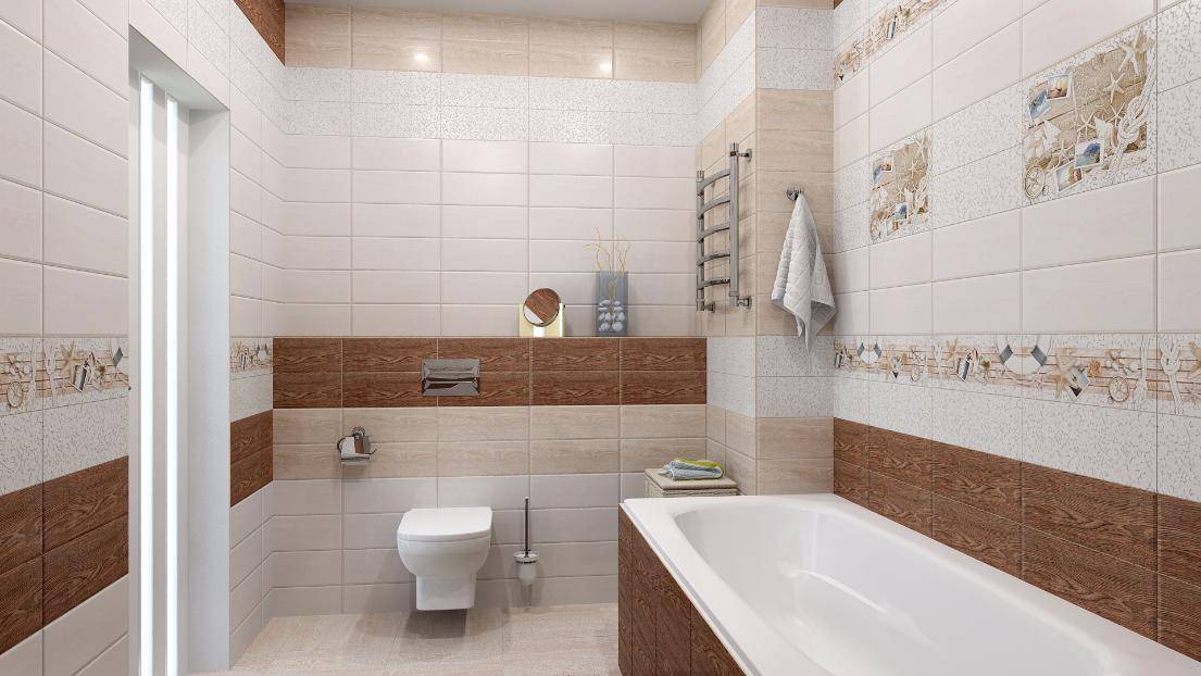 Плитка для ванной под дерево - керамическая, кафельная, на пол и стену
