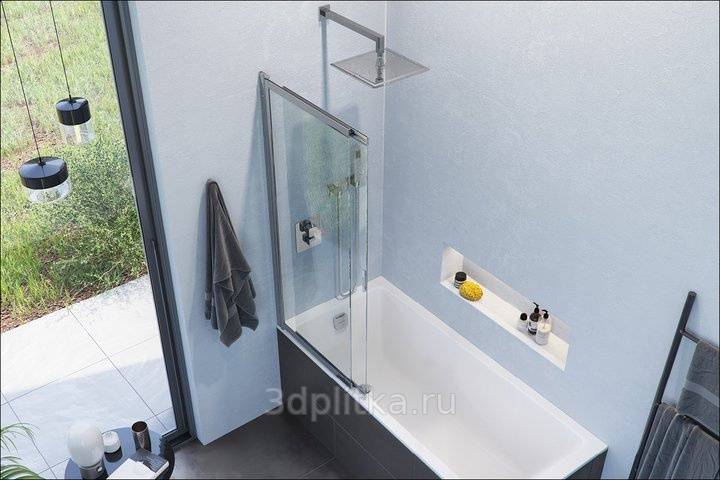 Как установить стеклянную шторку на ванну
